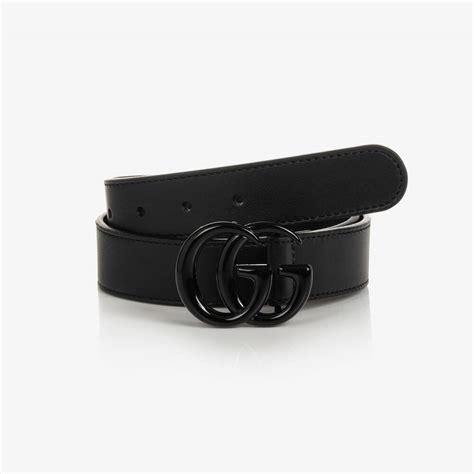 gucci kinderriem maat l|Children's leather Double G belt .